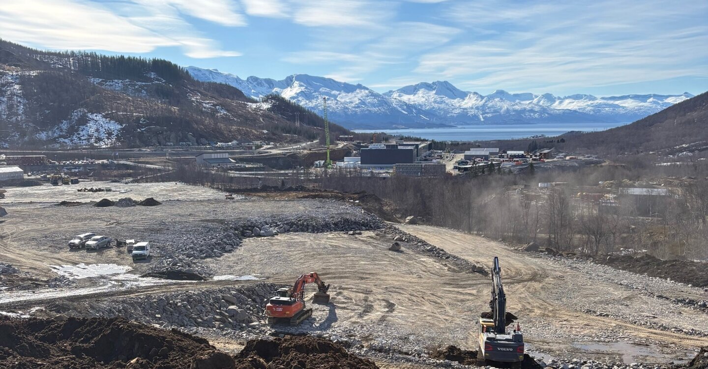 Grunnarbeider for NSCALE i Bjerkvik